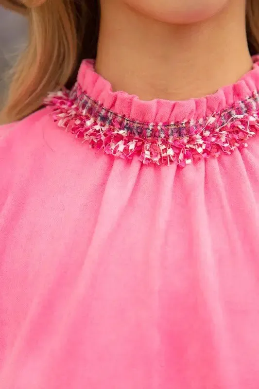 Now And Then Tie Back Suede Top