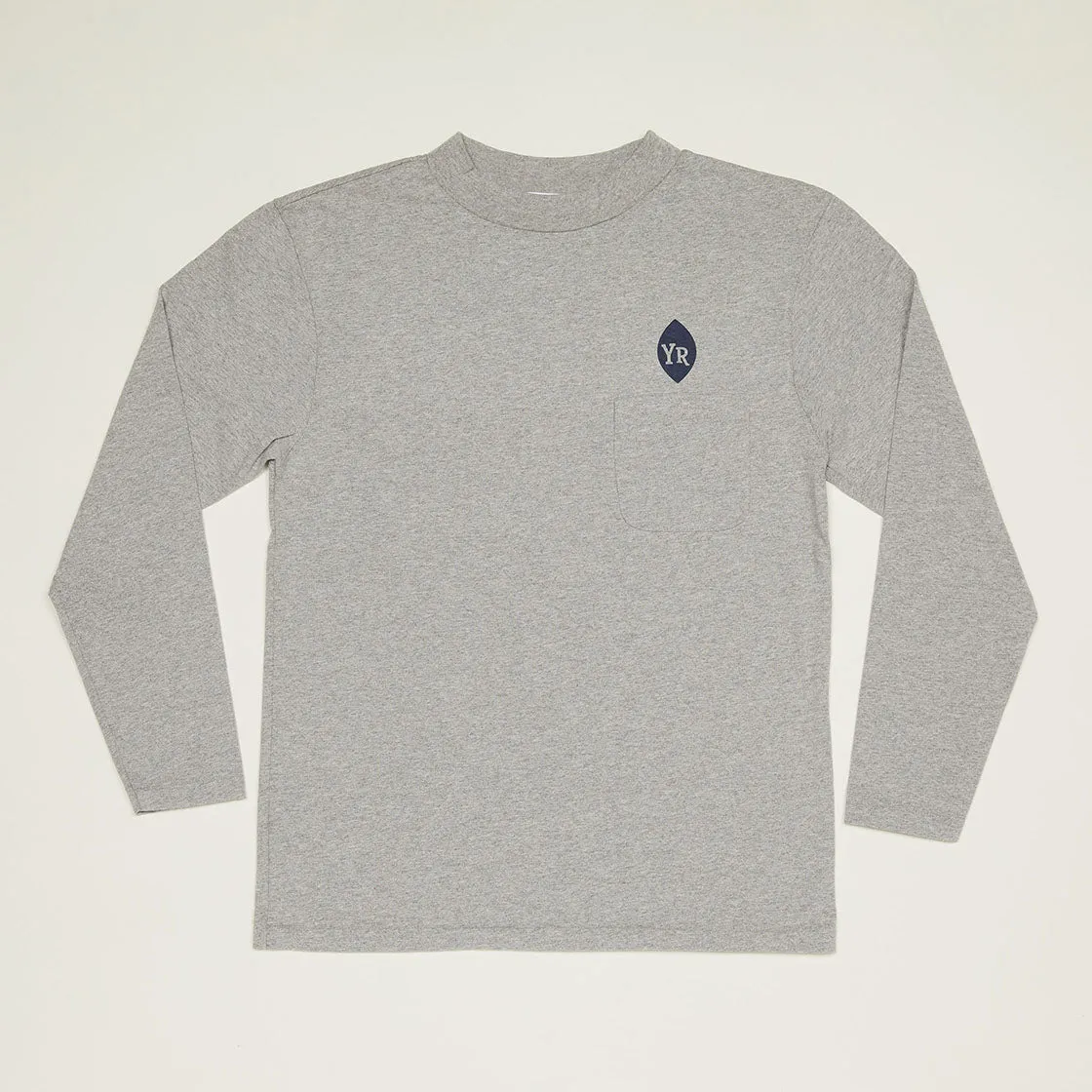 Oaklahoma Attitude Mock Neck Long Sleeve T-Shirt (Heather Gray)