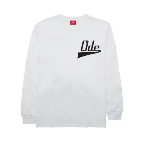 Ode Script Long Sleeve T-Shirt  -White