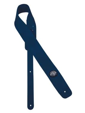 Padded Suede Series Guitar strap, blue suede top, blue suede back