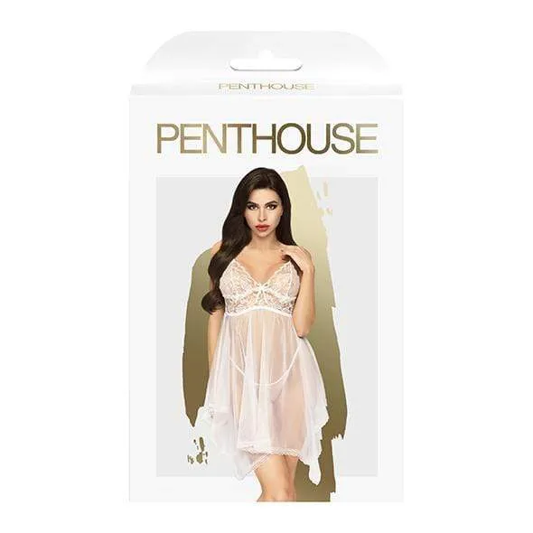 Penthouse - Naughty Doll Lace Babydoll with Thong Chemise