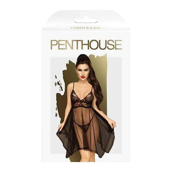 Penthouse - Naughty Doll Lace Babydoll with Thong Chemise