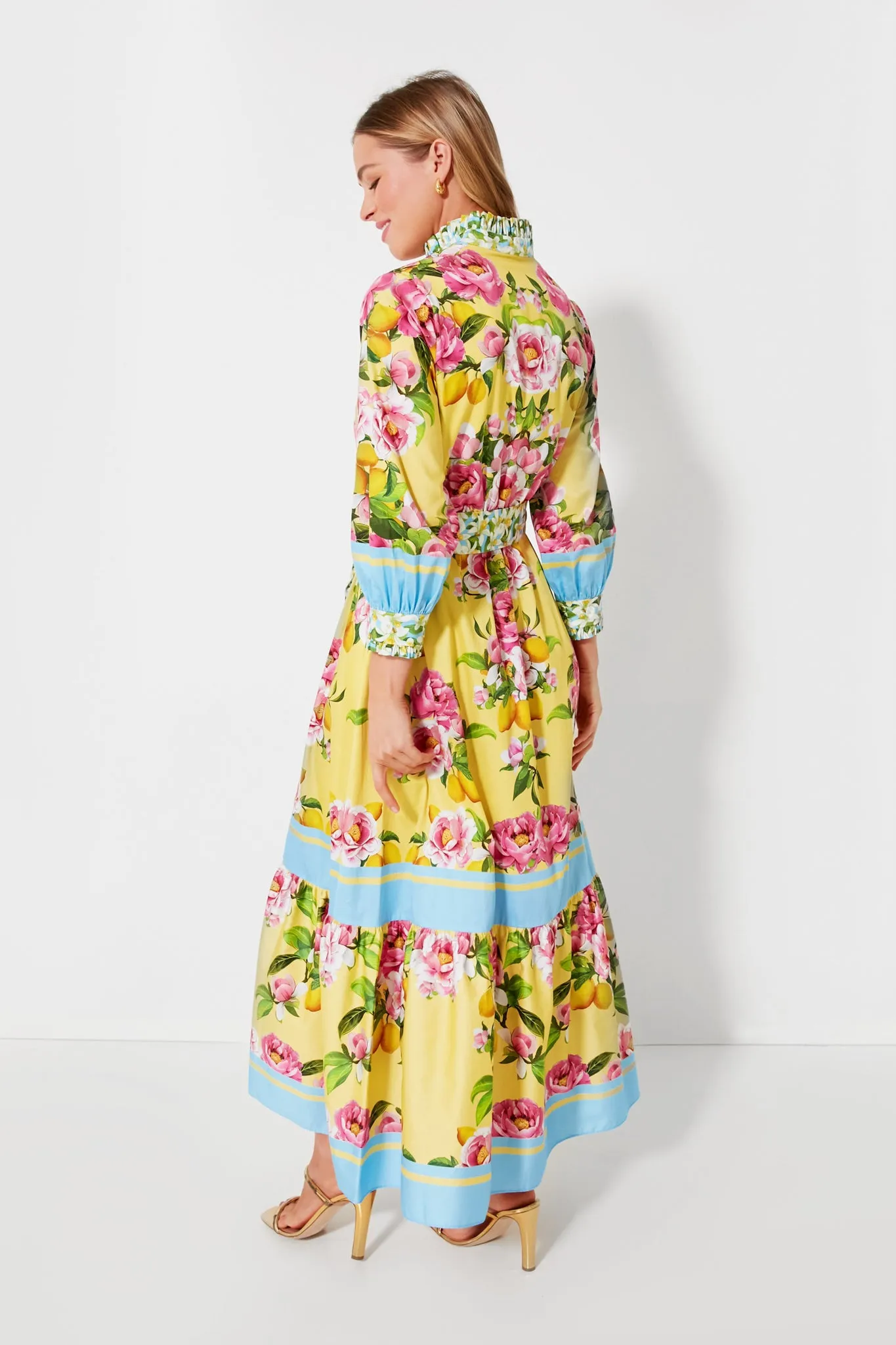 Peonia Yellow Demi Cotton Dress