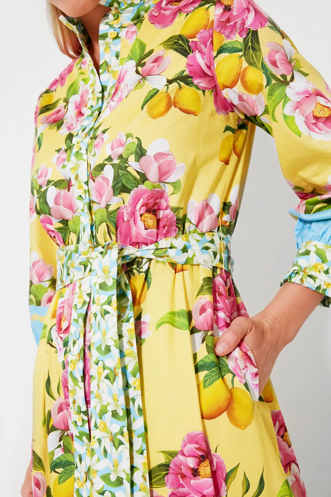 Peonia Yellow Demi Cotton Dress