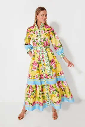 Peonia Yellow Demi Cotton Dress