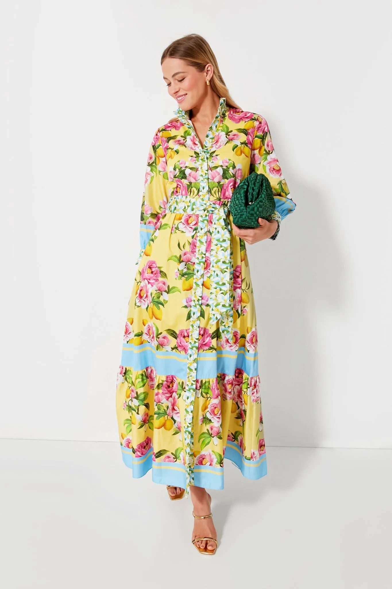 Peonia Yellow Demi Cotton Dress