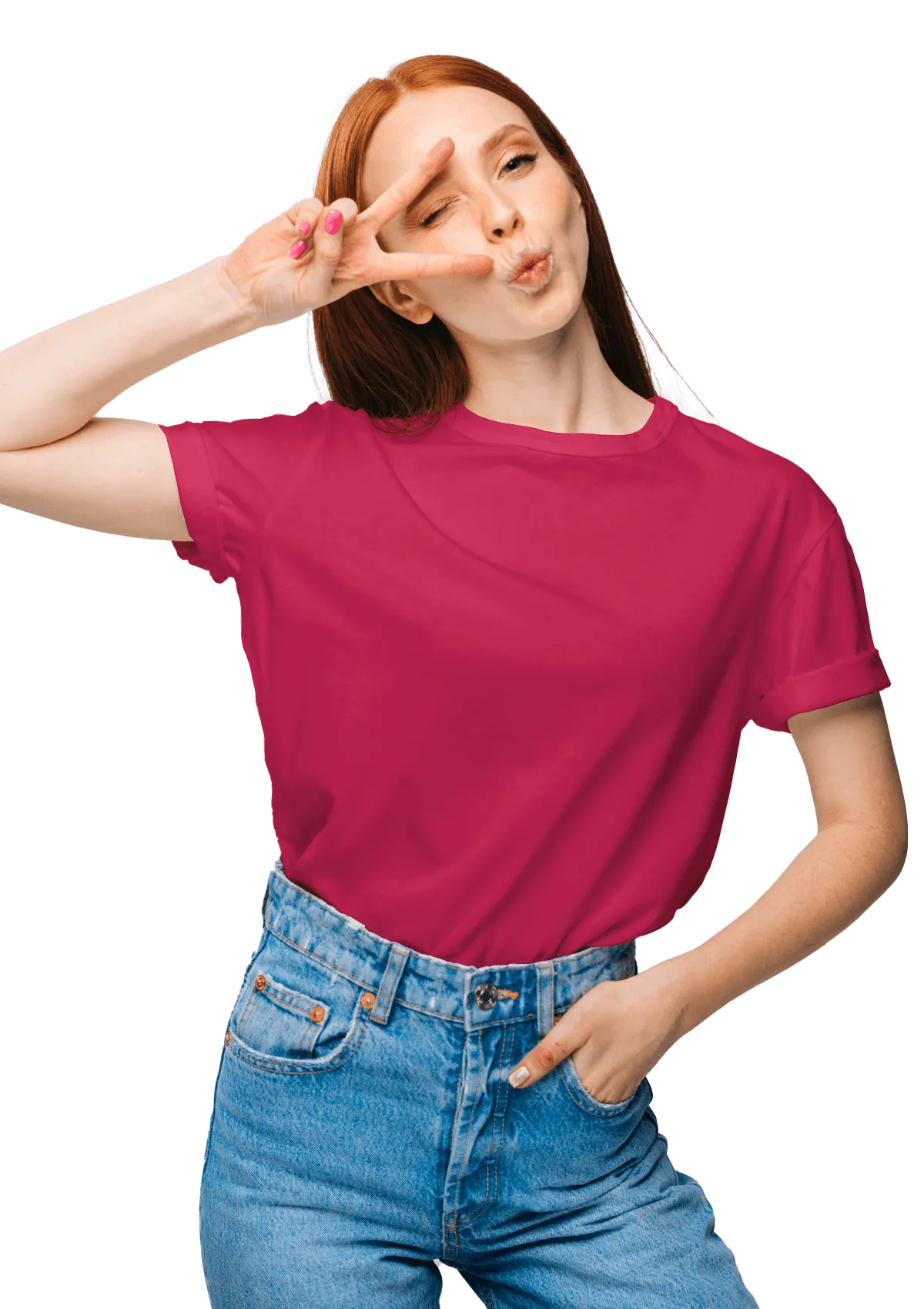Perfect TShirt Co Womens Original Boyfriend T-Shirt - Fierce Fuchsia