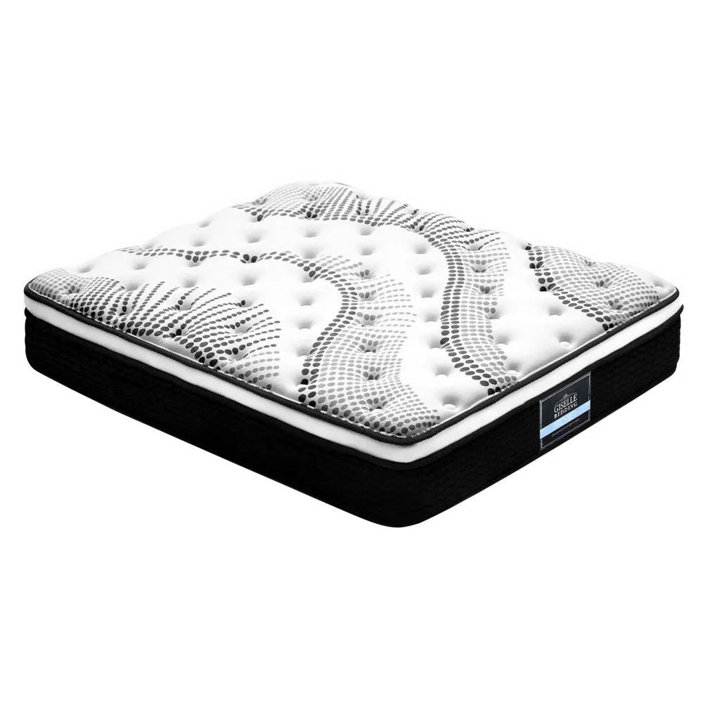 Plush Euro Top 32cm Queen Mattress, 5-Zone Support - Giselle Bedding