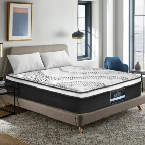 Plush Euro Top 32cm Queen Mattress, 5-Zone Support - Giselle Bedding