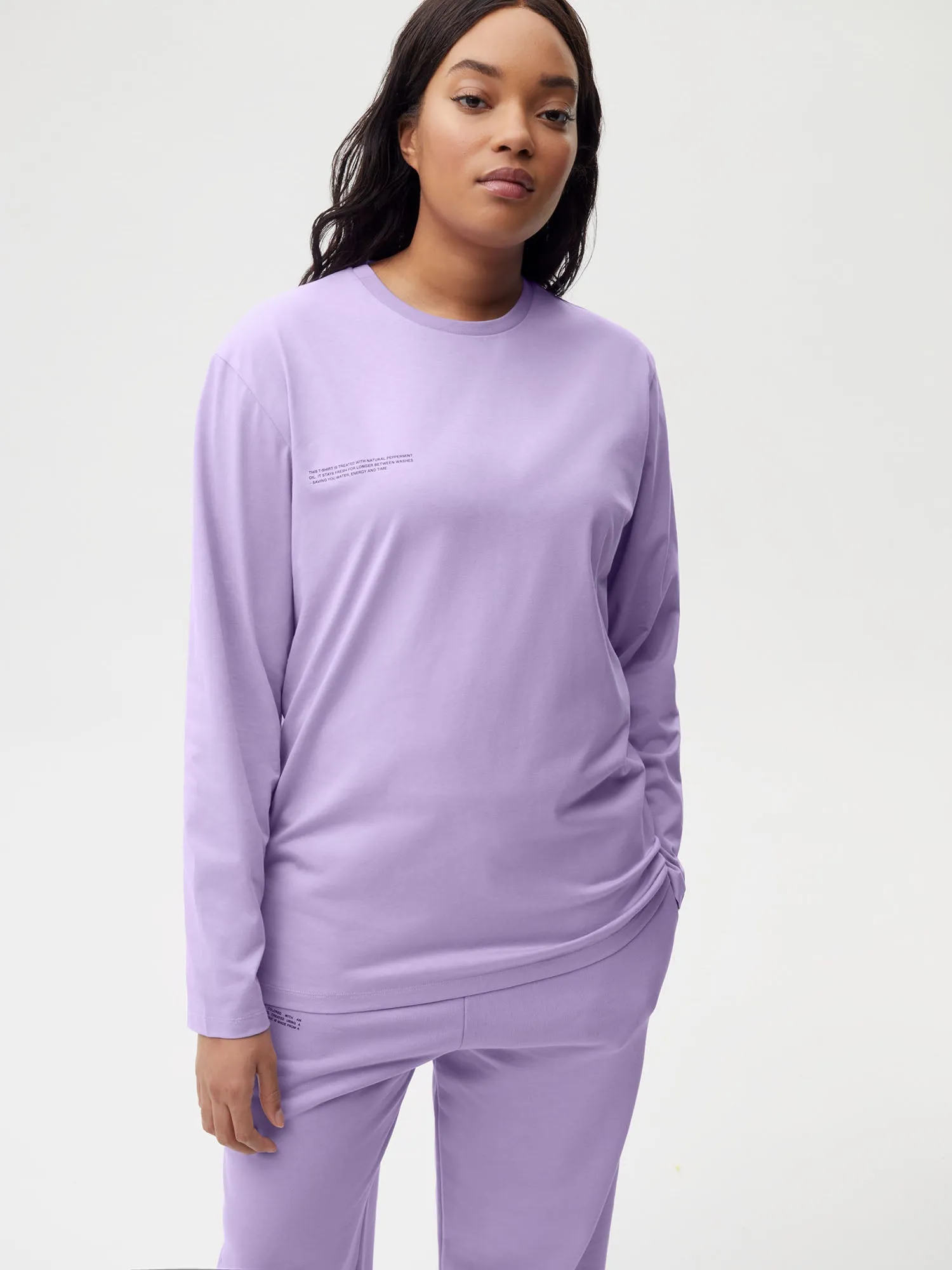 PPRMINT™ Organic Cotton Long Sleeve T-shirt Core—orchid purple