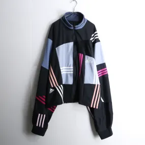 "Re:make" many line patchwork loose track jacket