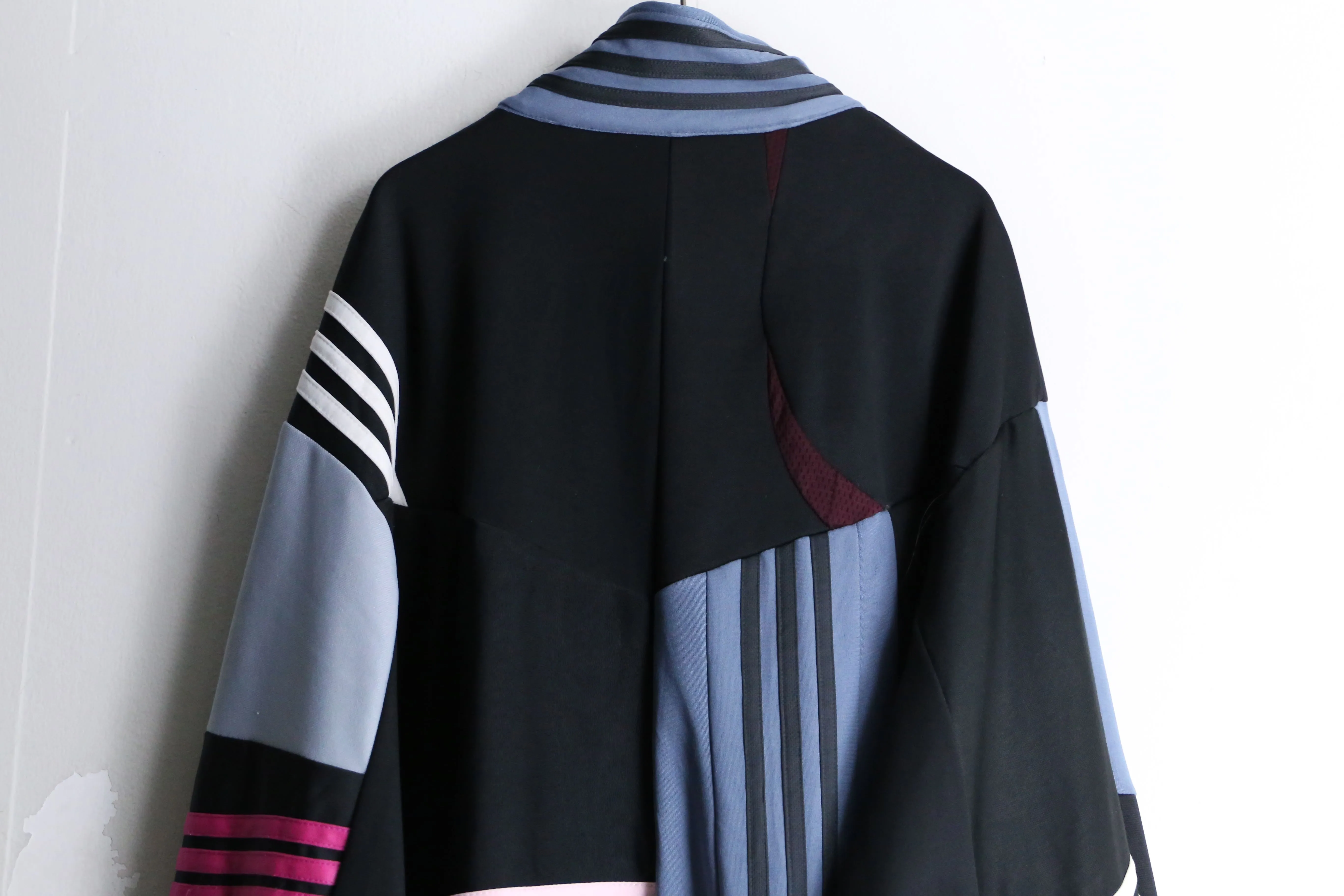 "Re:make" many line patchwork loose track jacket