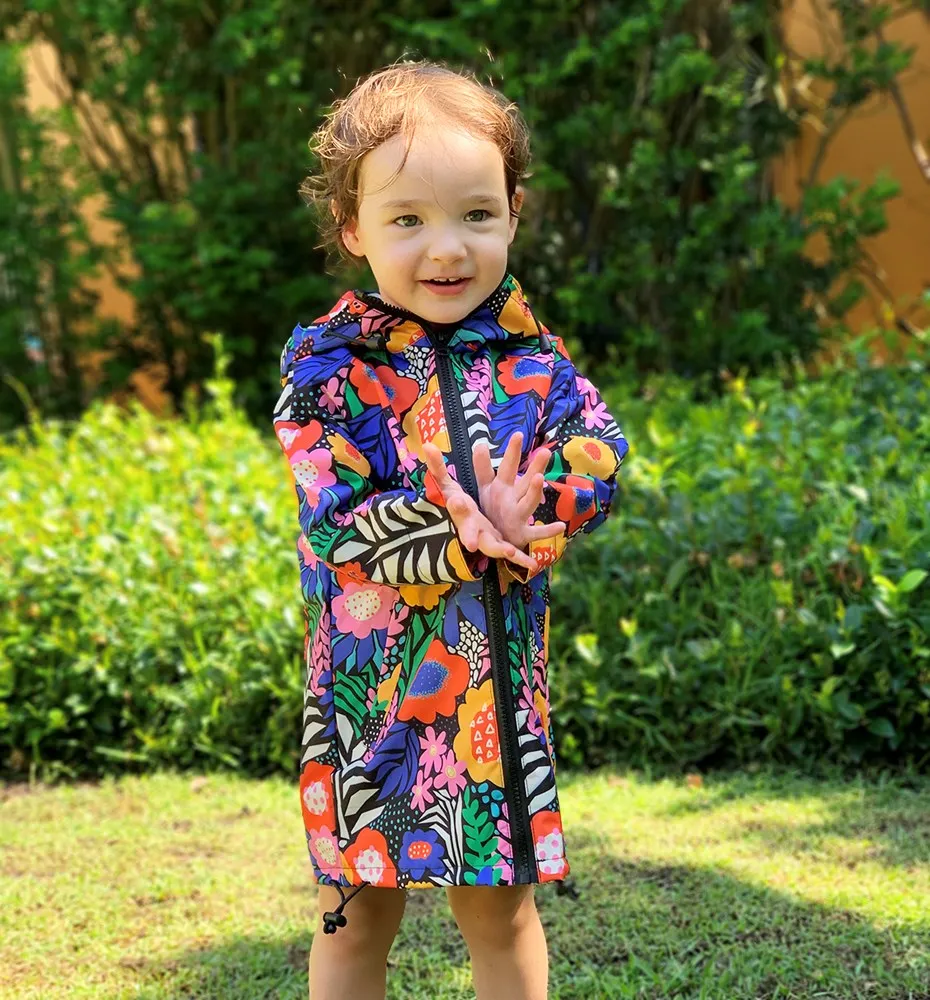 Raincoat: Flower Collage Kids