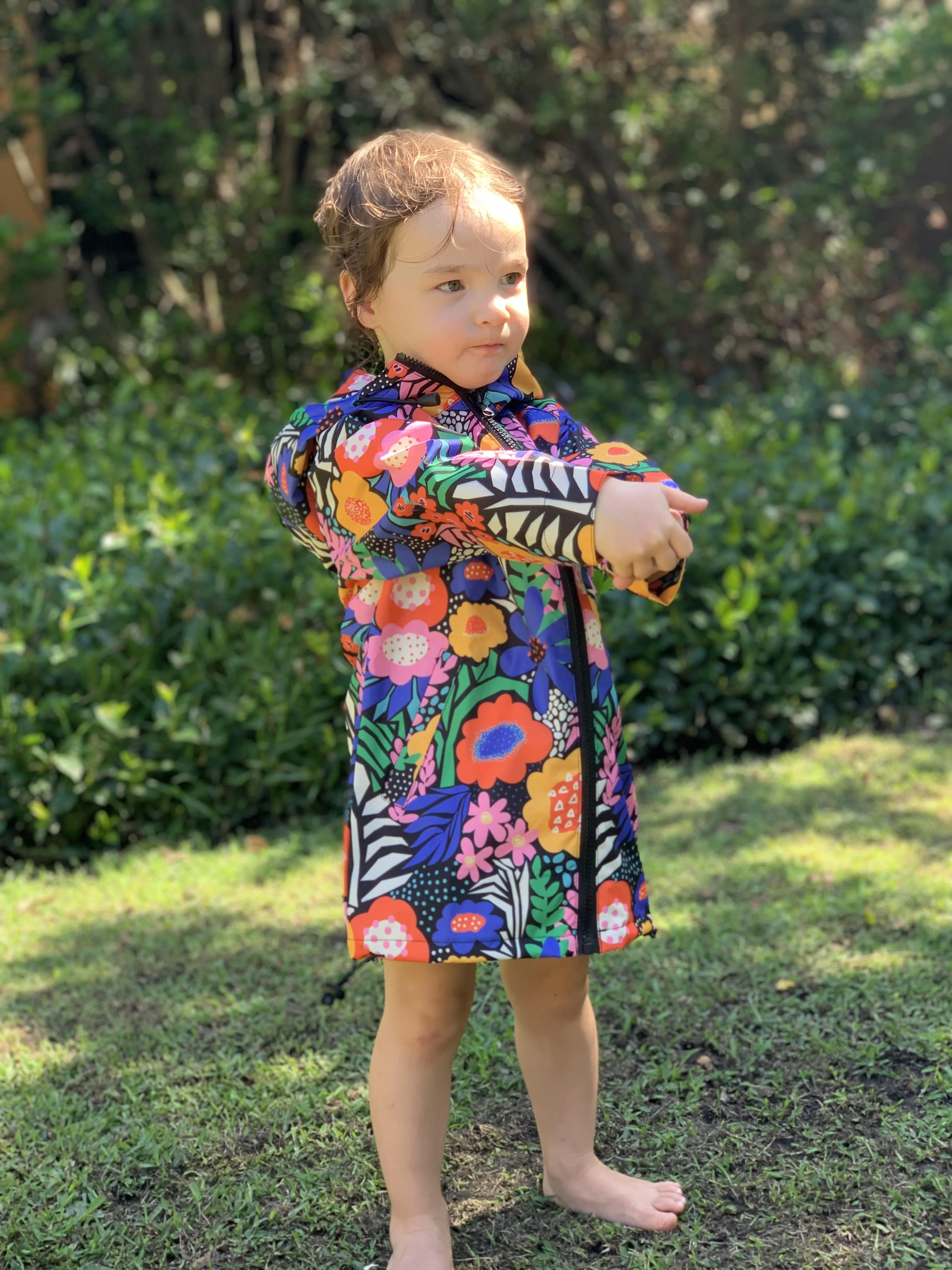 Raincoat: Flower Collage Kids