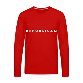 Republican Men's Premium Long Sleeve T-Shirt (White Letters)