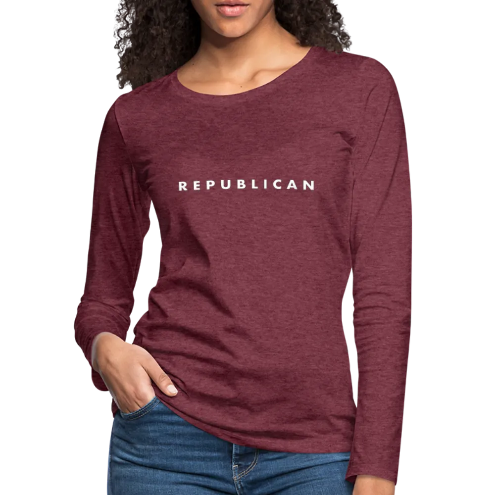 Republican Women's Premium Long Sleeve T-Shirt (White Letters)