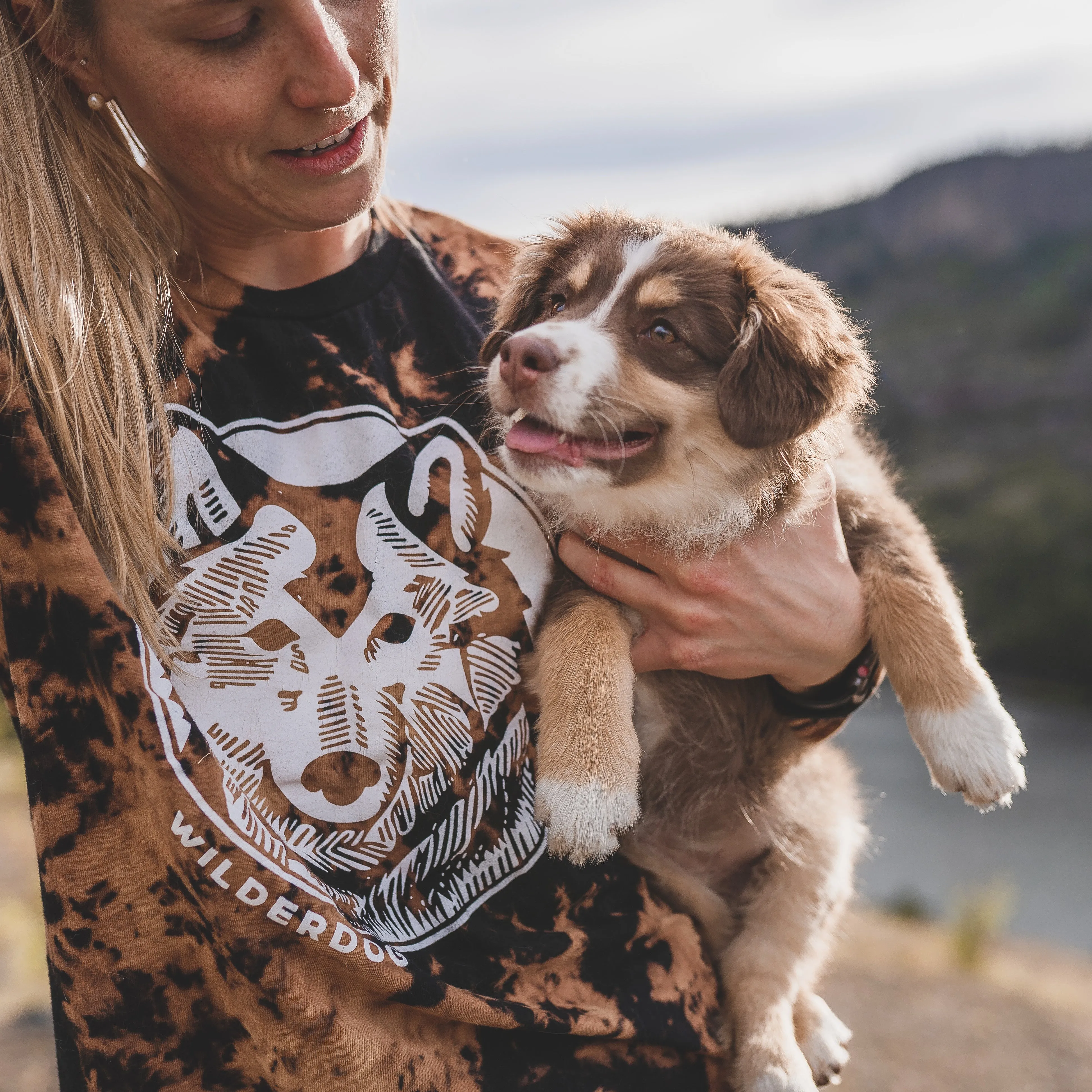 Reverse Dye Long Sleeve Wolf Shirt