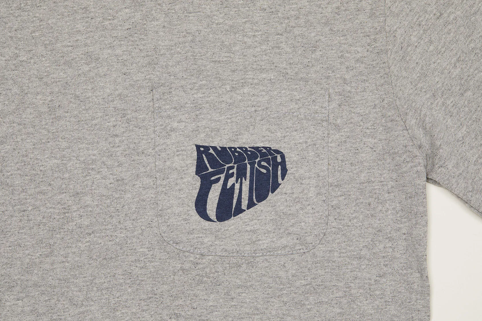 Rubber Fetish Mock Neck Long Sleeve T-Shirt (Heather Gray)