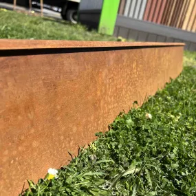 Safe Edge Corten Steel Garden Edging With Safety Fold