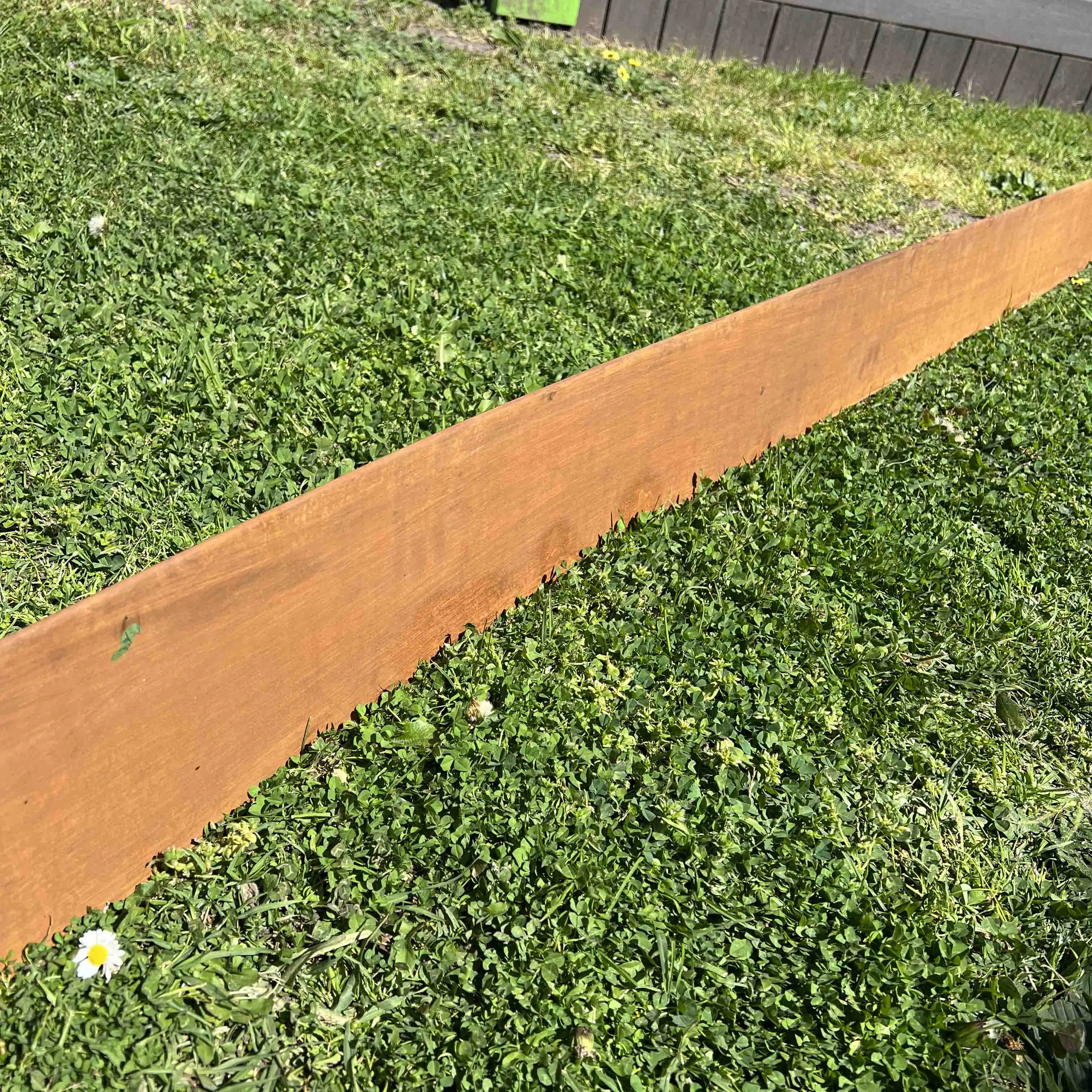 Safe Edge Corten Steel Garden Edging With Safety Fold