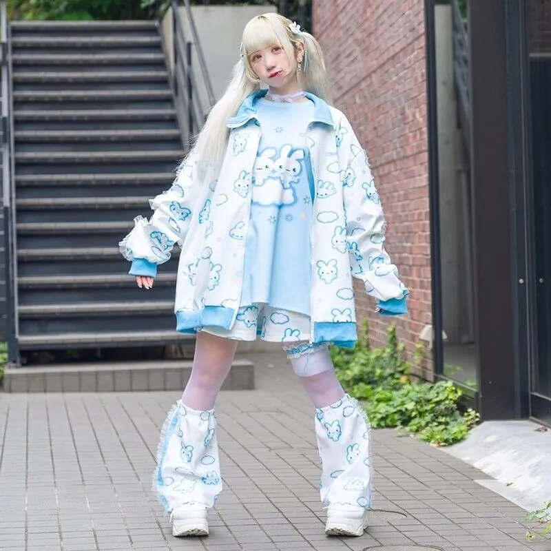 San-X Twin Rabbit Angels Lace Jacket Jersey Harajuku Girl Japan Limited