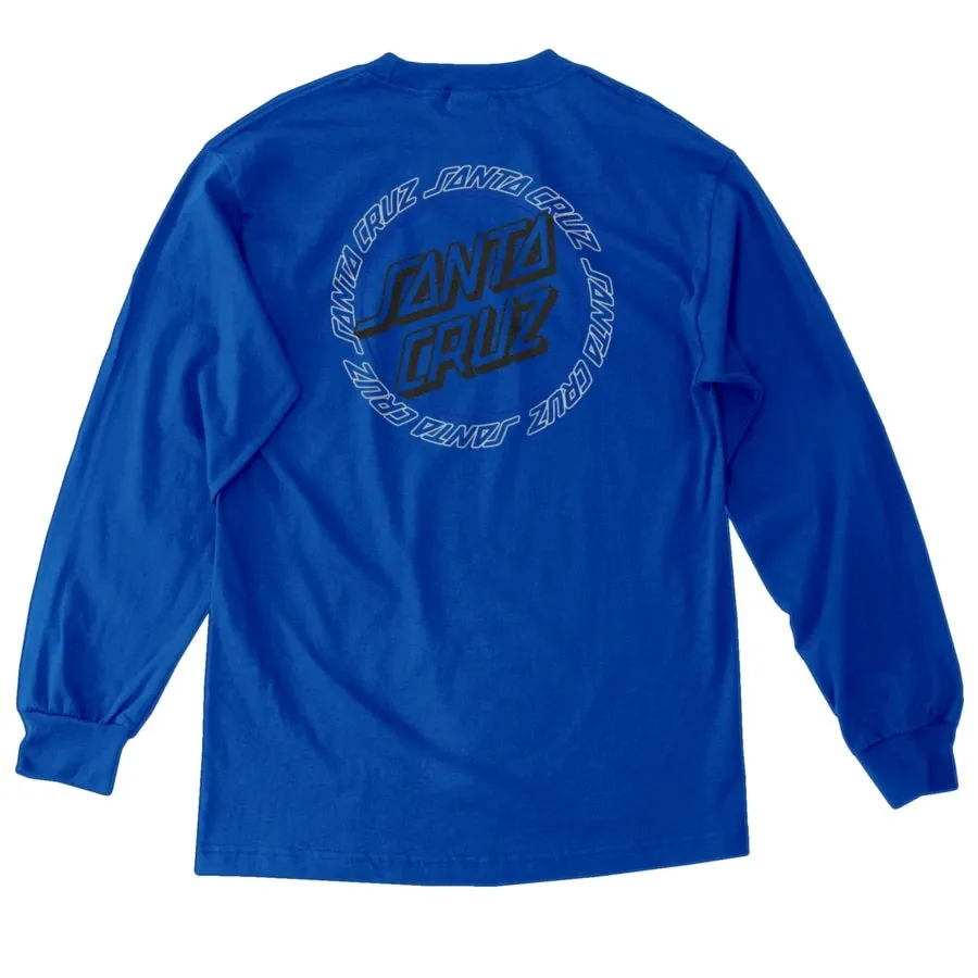 Santa Cruz Hollow Ringed Dot Long Sleeve Mens T-Shirt - Royal
