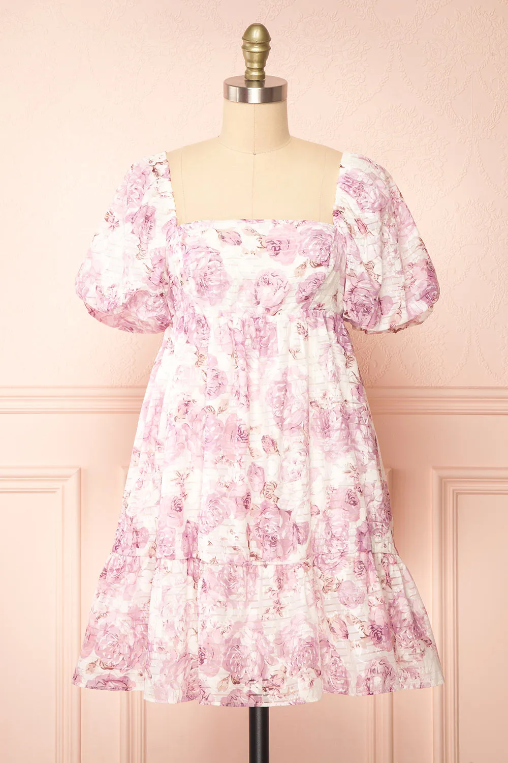 Satenn | Short Floral Babydoll Dress