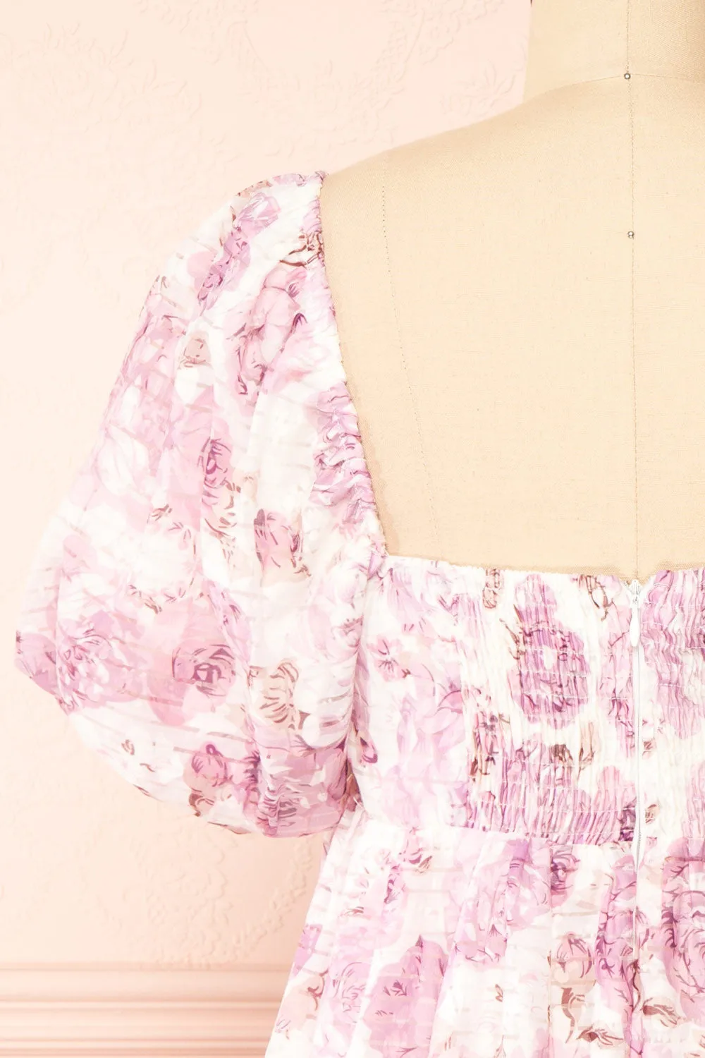 Satenn | Short Floral Babydoll Dress