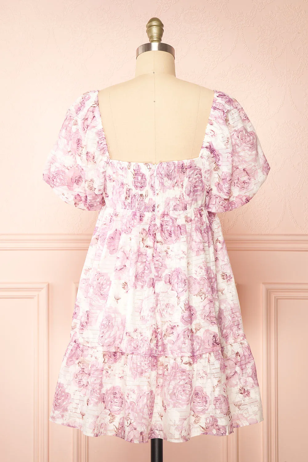 Satenn | Short Floral Babydoll Dress