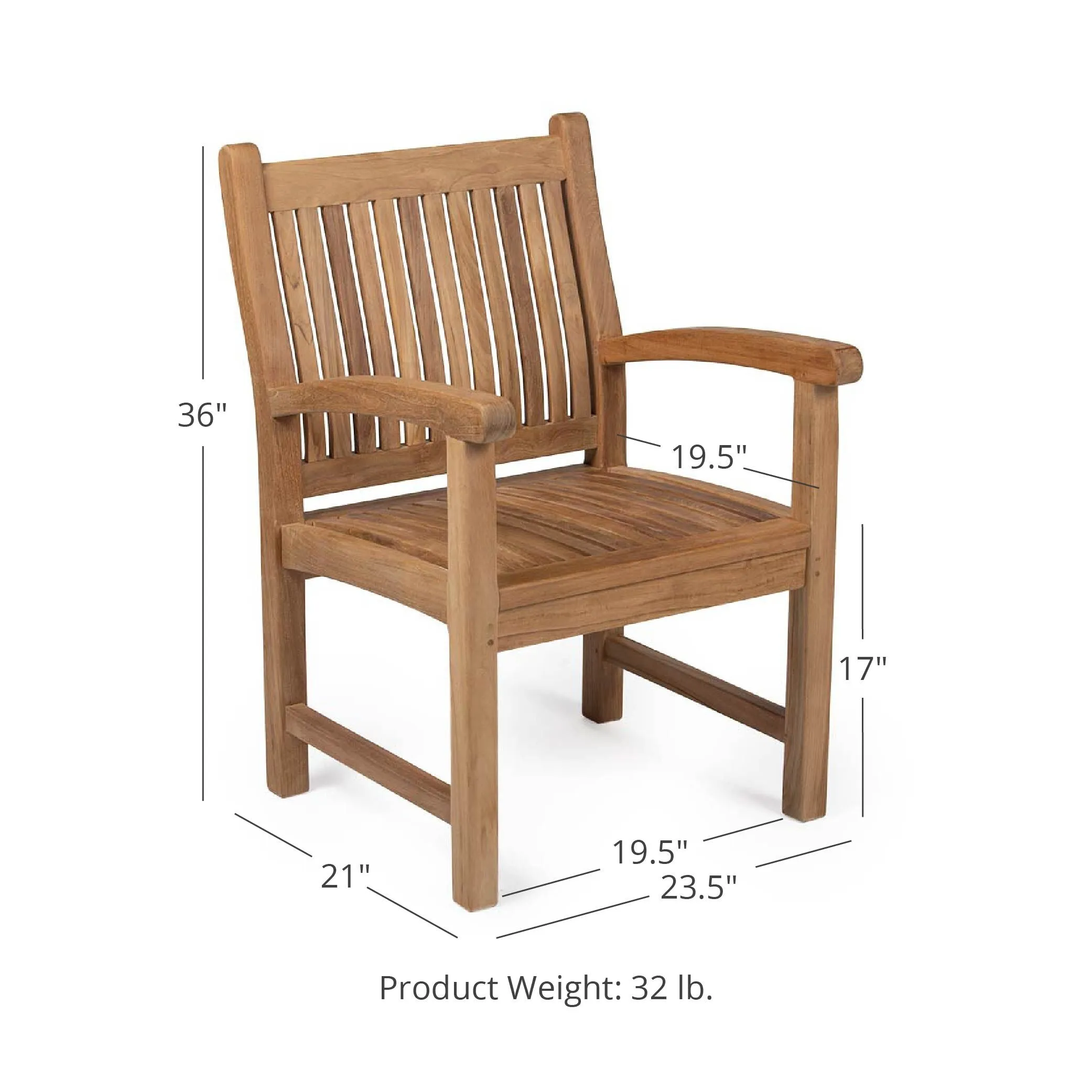 Savannah Grade A Teak Armchair