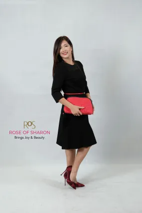 Scallop Collar Flare Dress