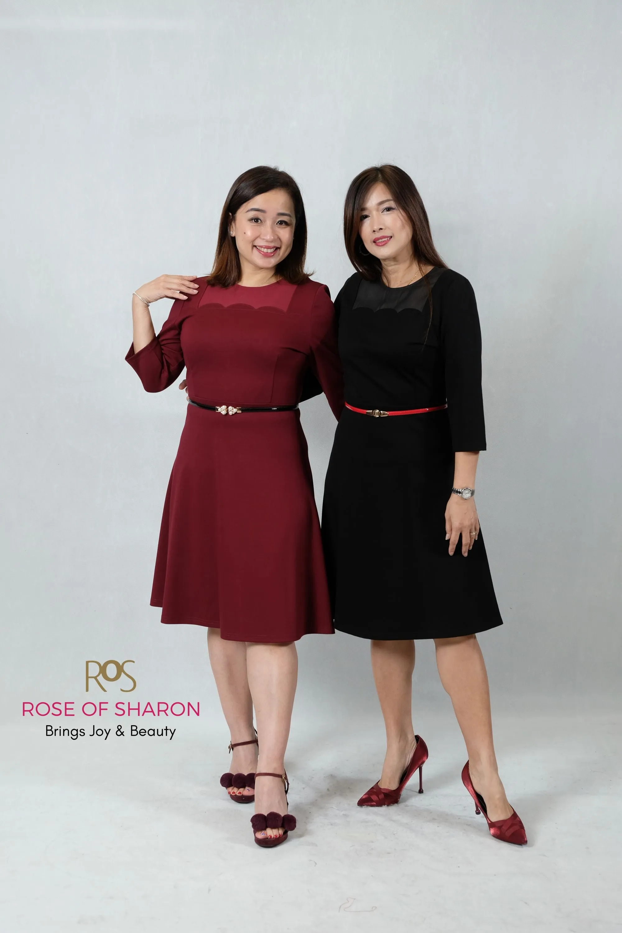 Scallop Collar Flare Dress