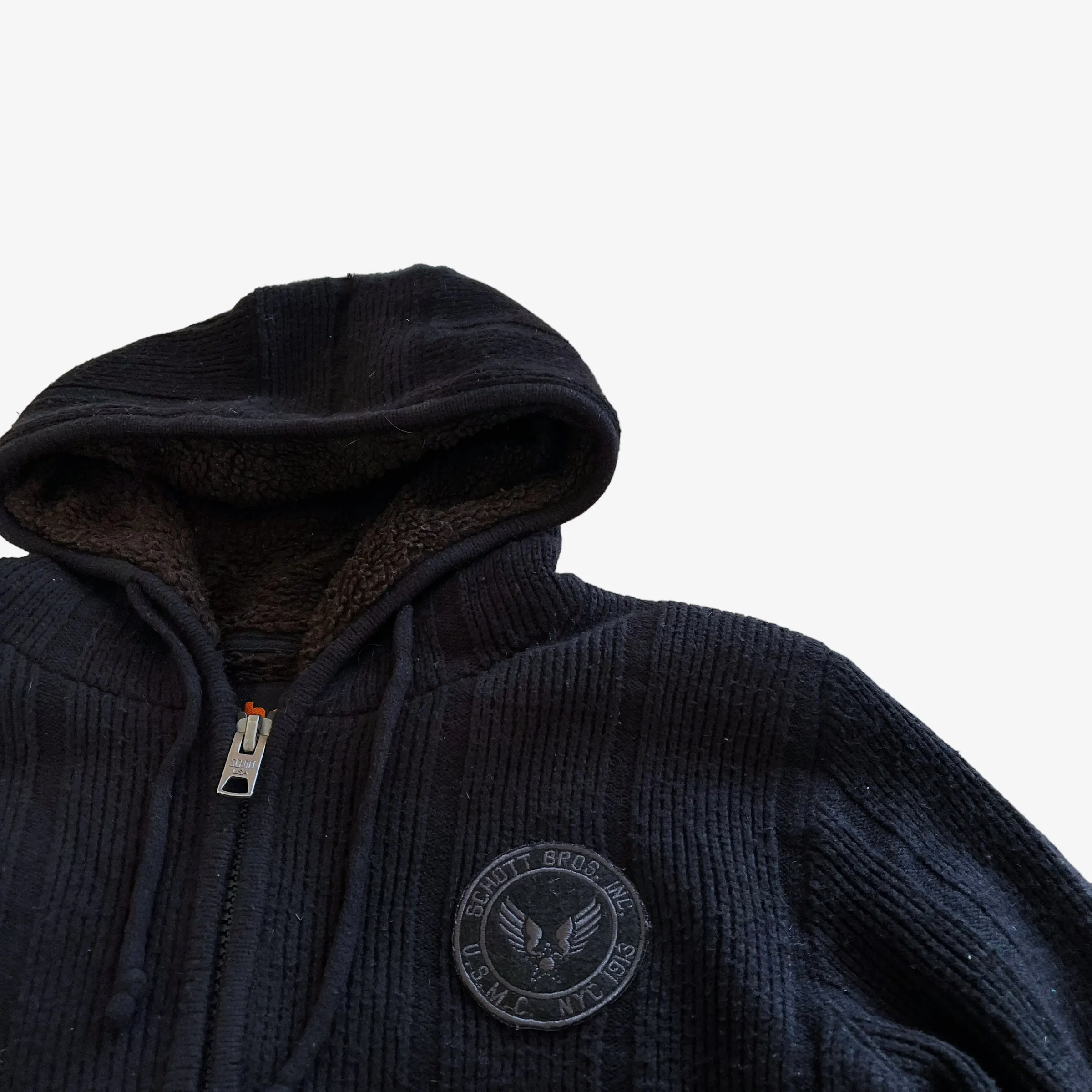 Schott Spec M85-237-04 Wool Blend Hooded Jacket
