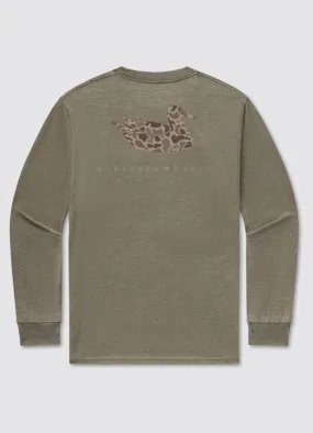 Seawash Tee Retro Duck Originals in Dark Olive by Southern Marsh