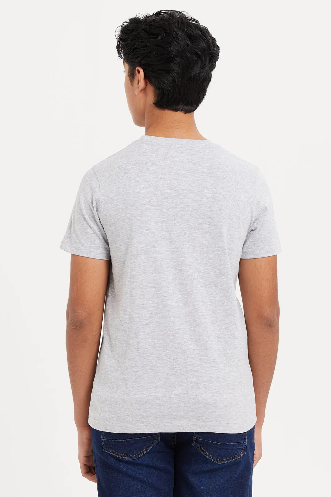 Senior Boys Grey Captain America T-Shirt