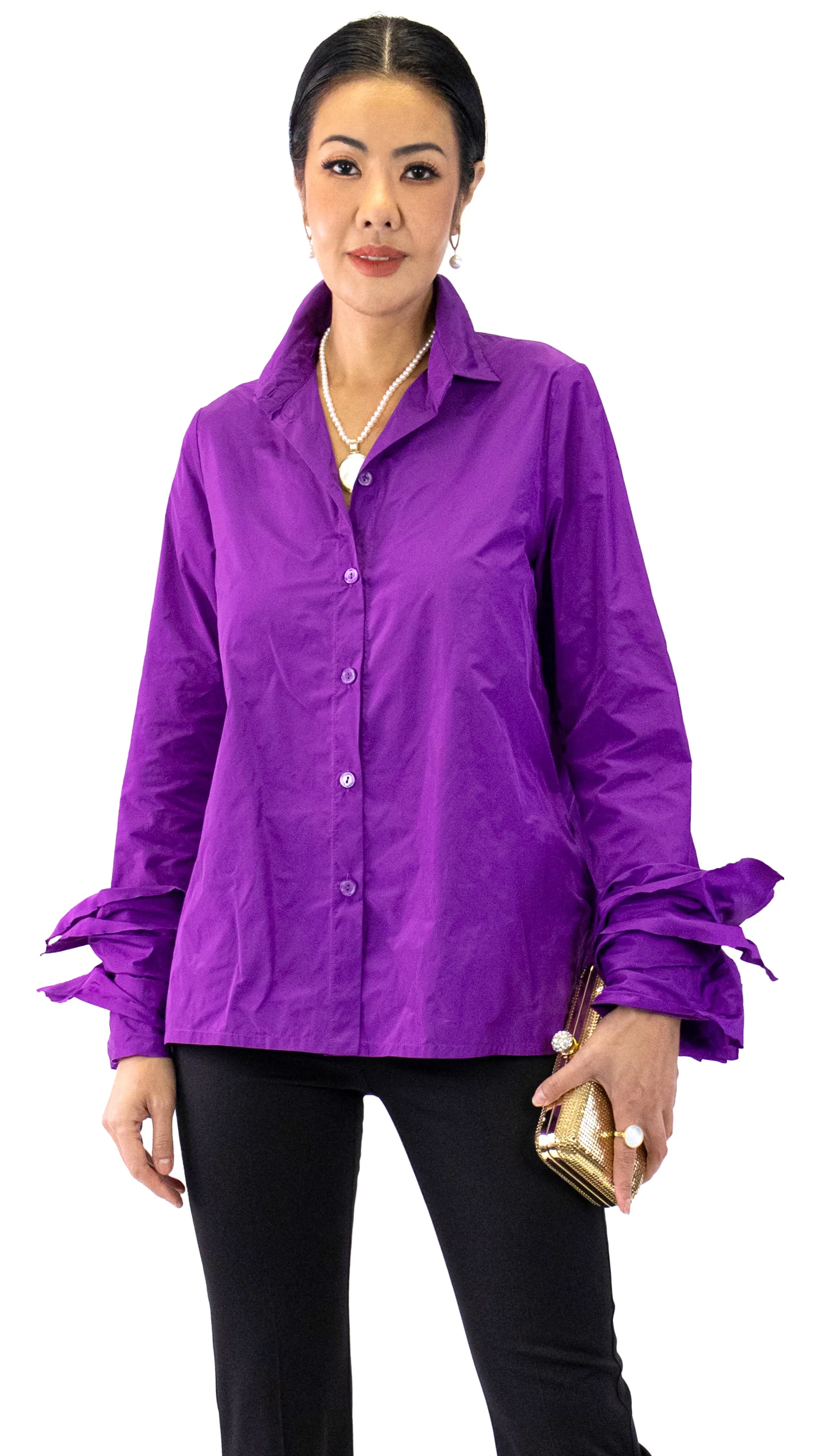 Smart Deco Blouse - Purple