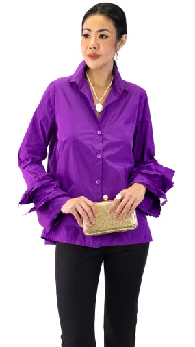 Smart Deco Blouse - Purple