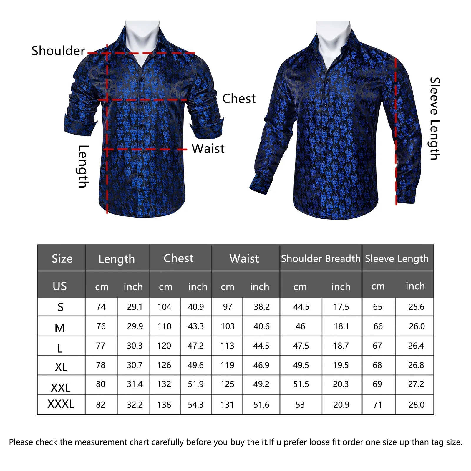 Splicing Style Purple with Blue Plaid Edge Men's Long Sleeve Shirt