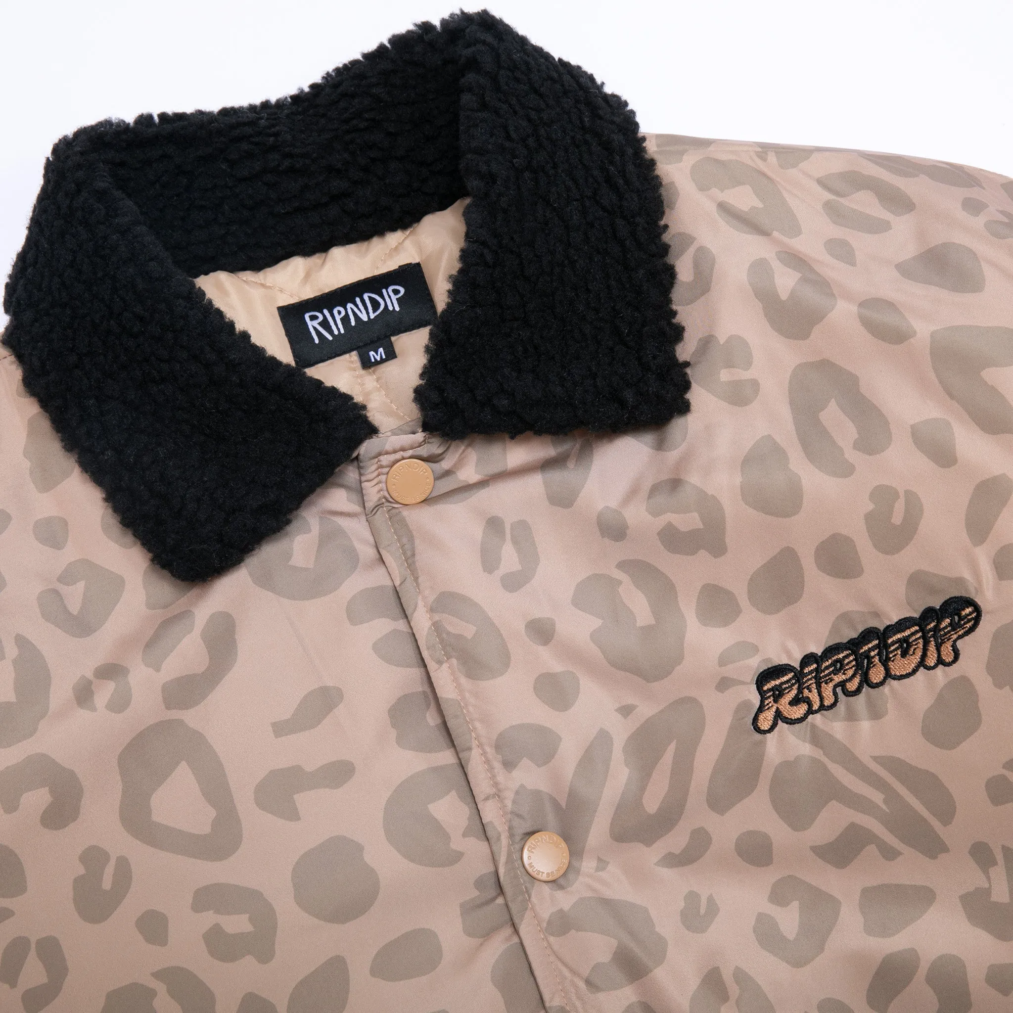 Spotted Button Down Jacket (Tan)