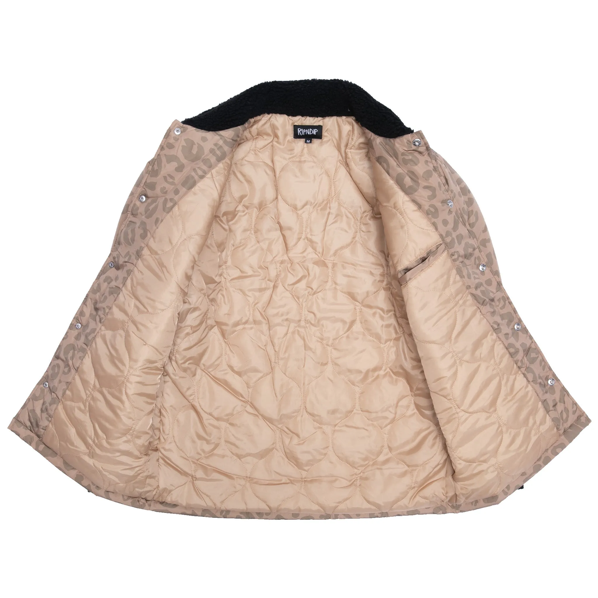Spotted Button Down Jacket (Tan)
