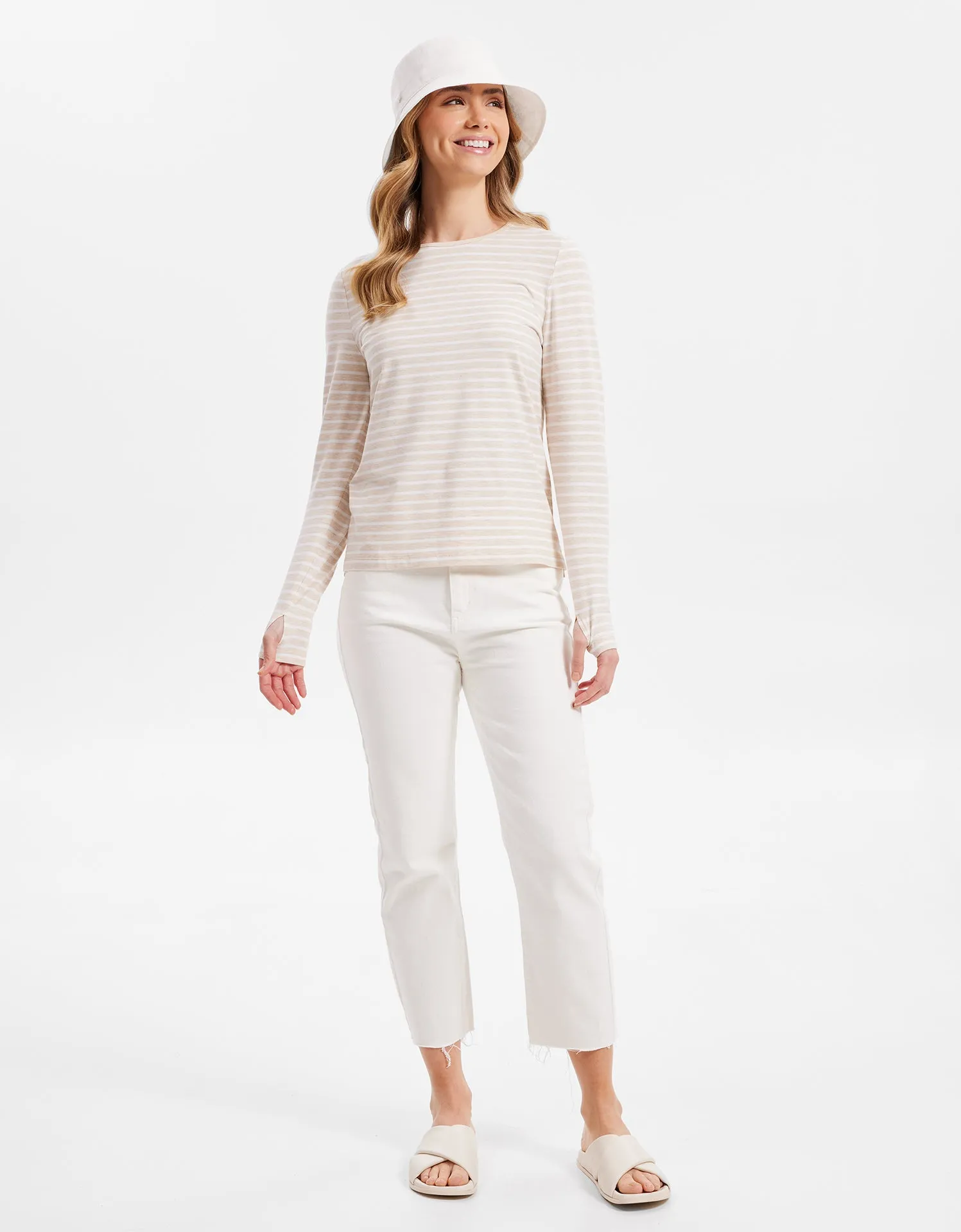 Striped Long Sleeve T-Shirt UPF 50  Sensitive Collection
