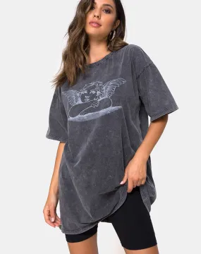 Sunny Kiss Tee in Stone Wash with Angelo