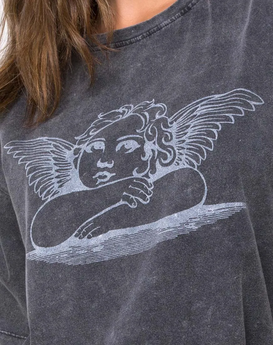 Sunny Kiss Tee in Stone Wash with Angelo