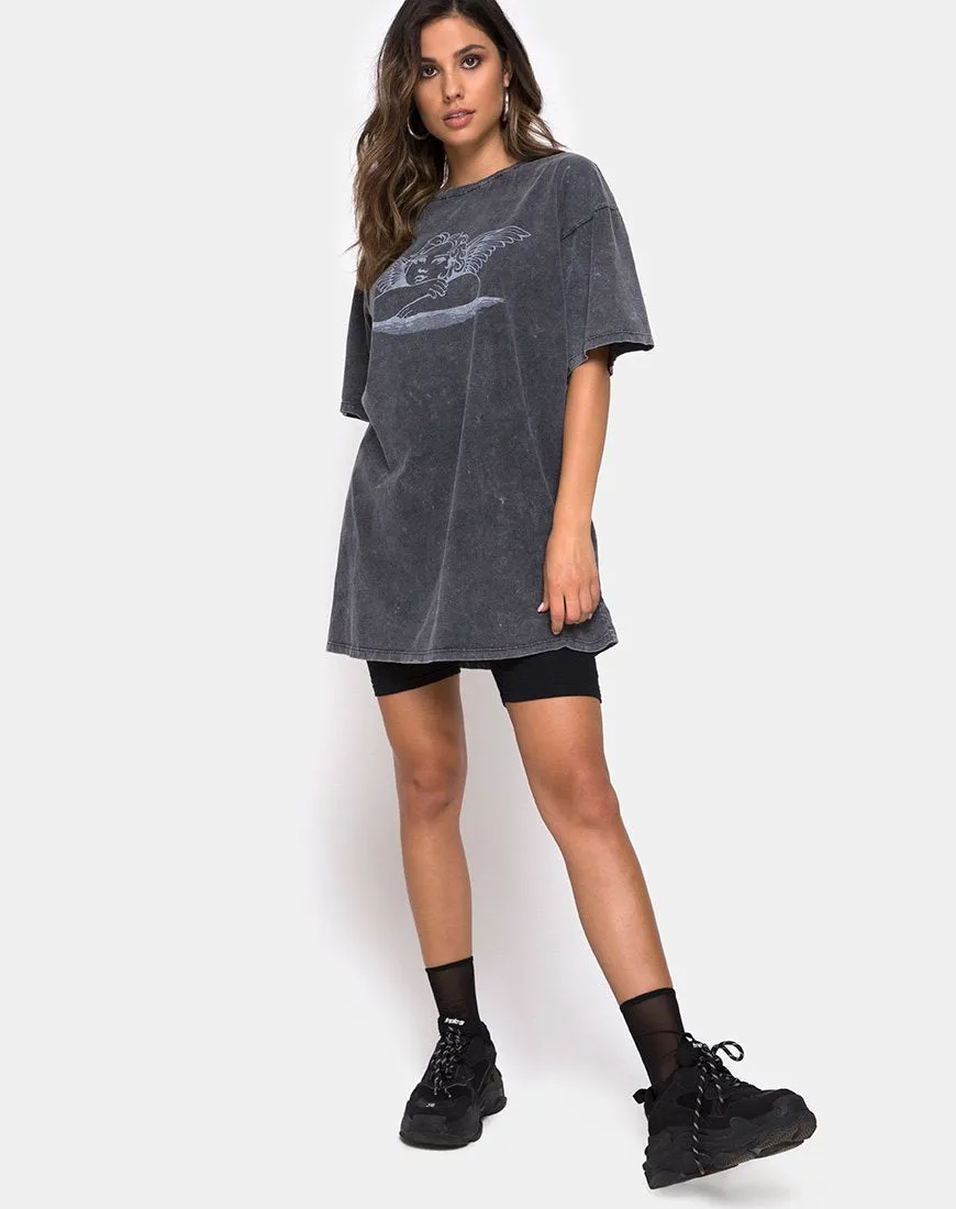 Sunny Kiss Tee in Stone Wash with Angelo