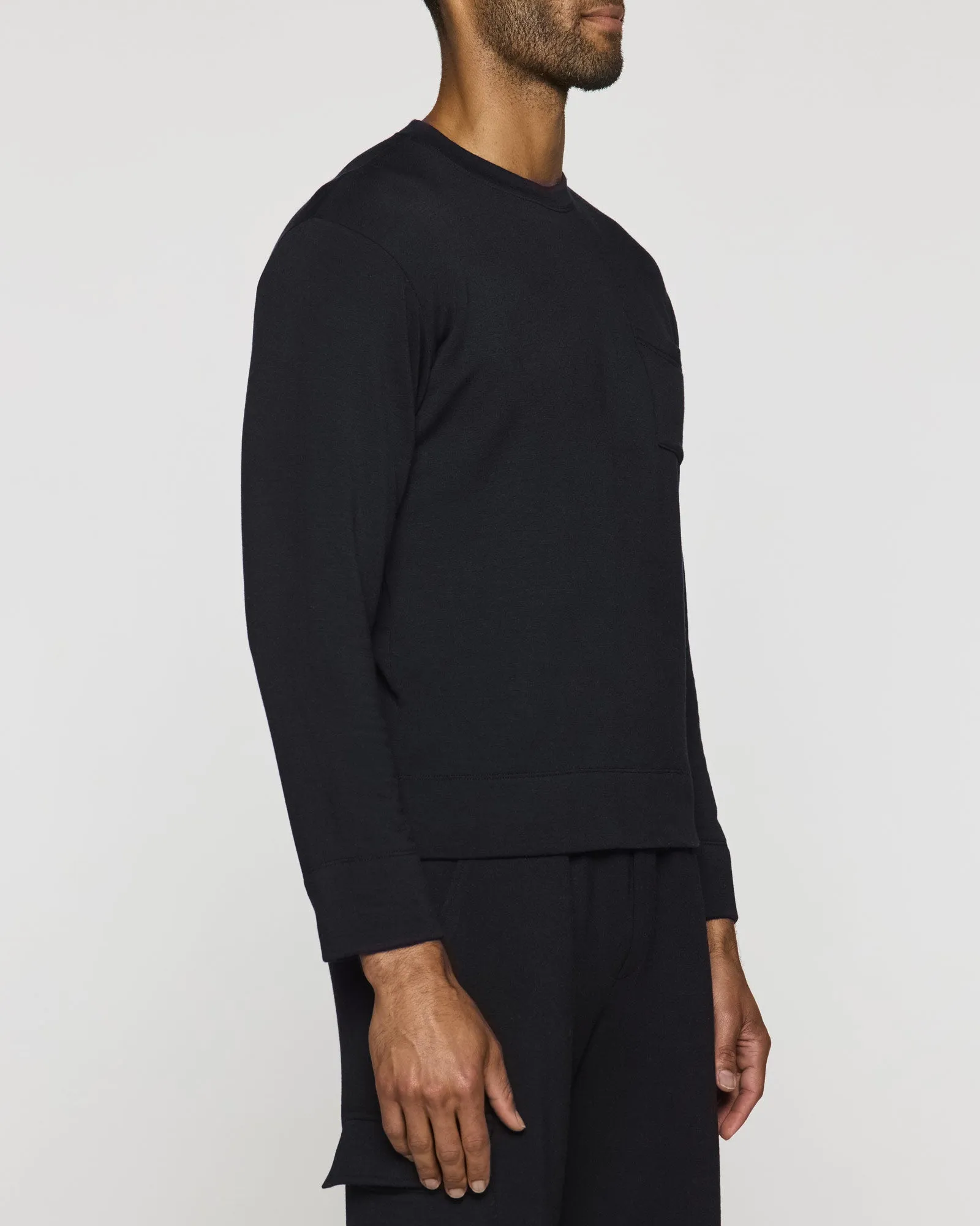 The Long Sleeve Crew with Pocket