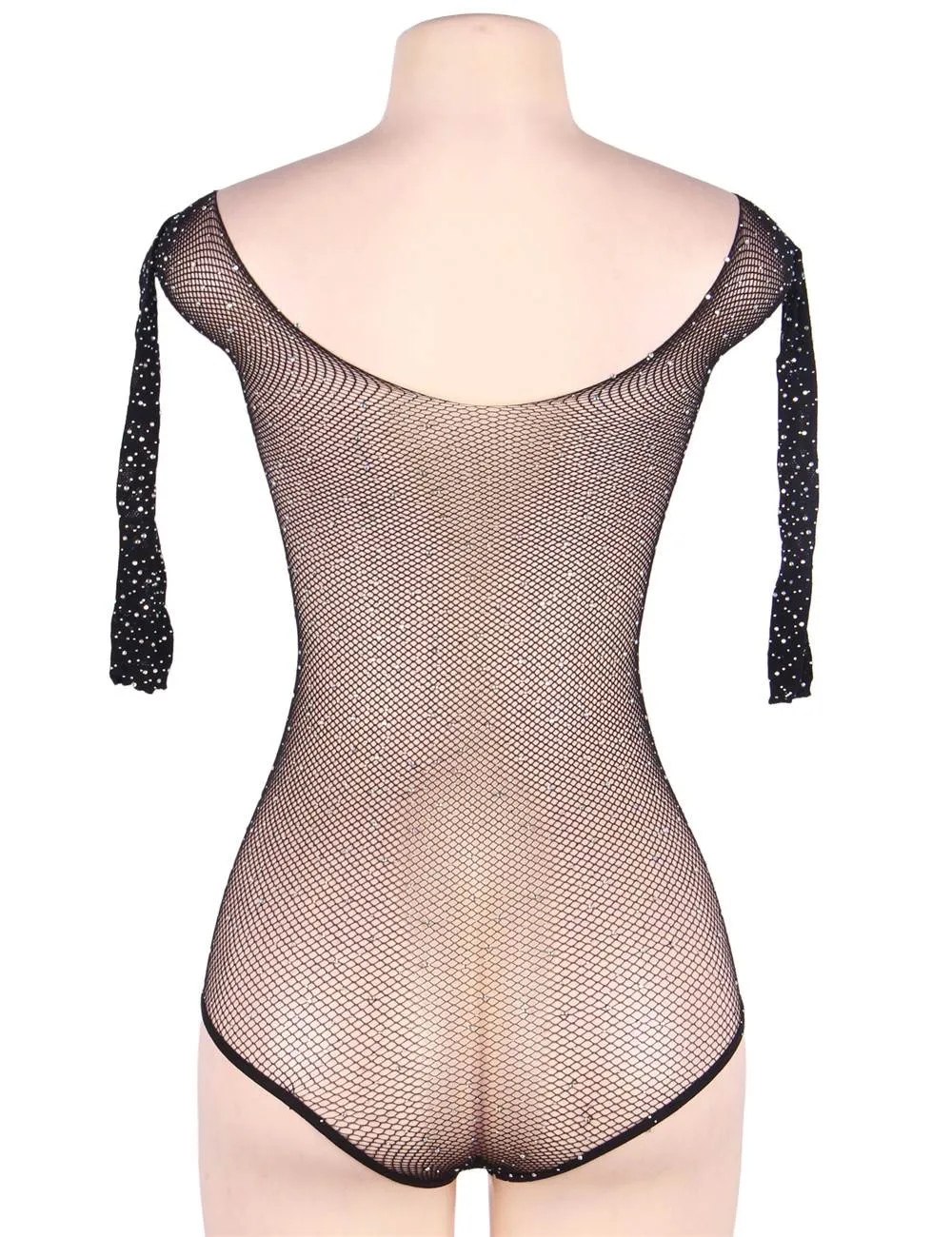 The Nicole Long Sleeve Fishnet Off-the-shoulder  R808