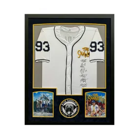 The Sandlot Signed White Custom Suede Matte Framed Baseball Jersey (Beckett)