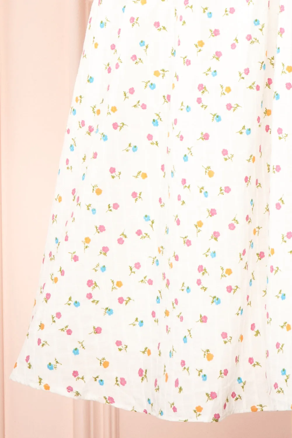 Theodora | Floral Babydoll Dress w/ Sweetheart Neckline
