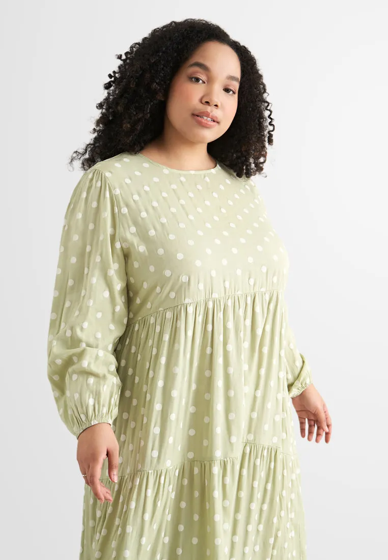 Tierra Printed Tiered Vacation Dress