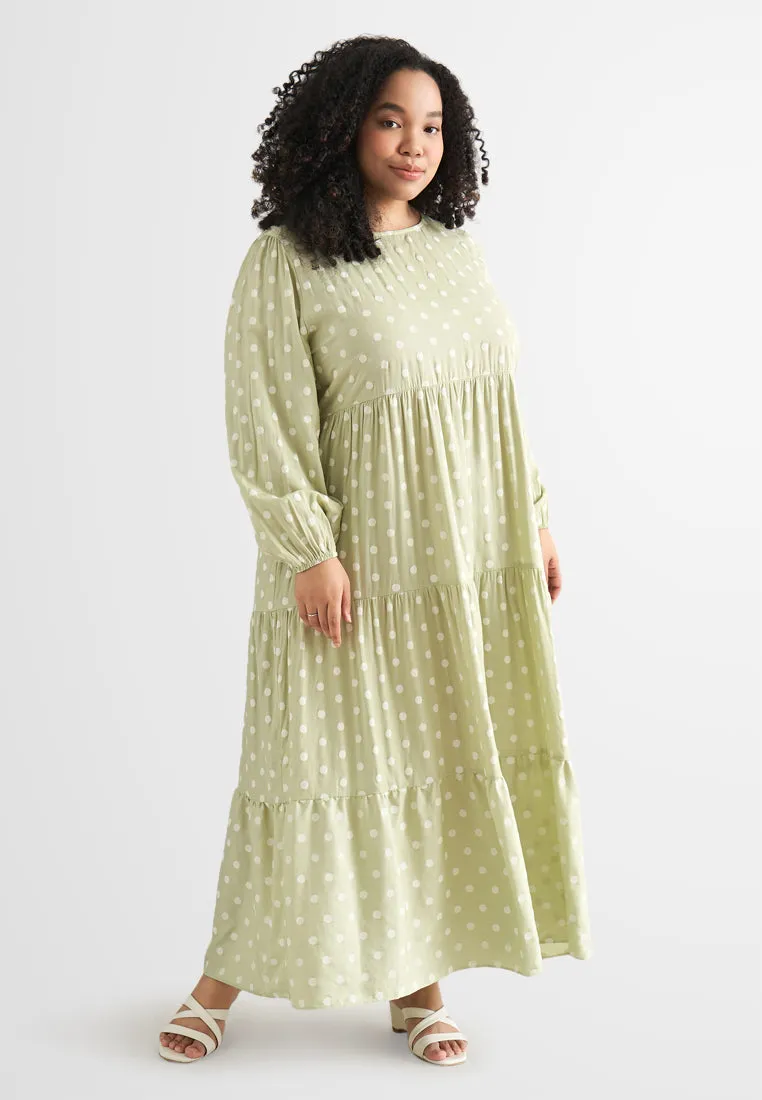 Tierra Printed Tiered Vacation Dress